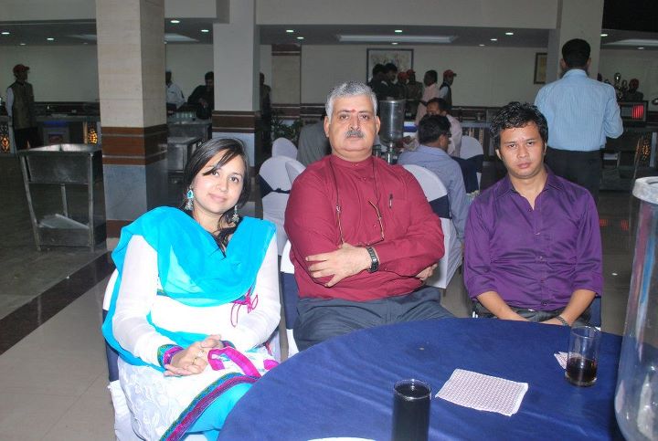 Rajiv Bajaj with faculty of IITTM at freshers party.