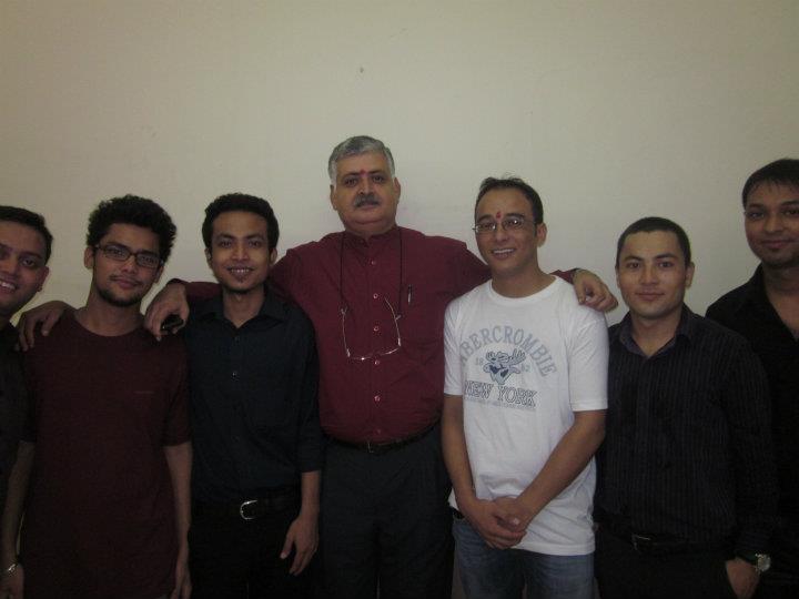 Rajiv Bajaj with IITTM students at the freshers party