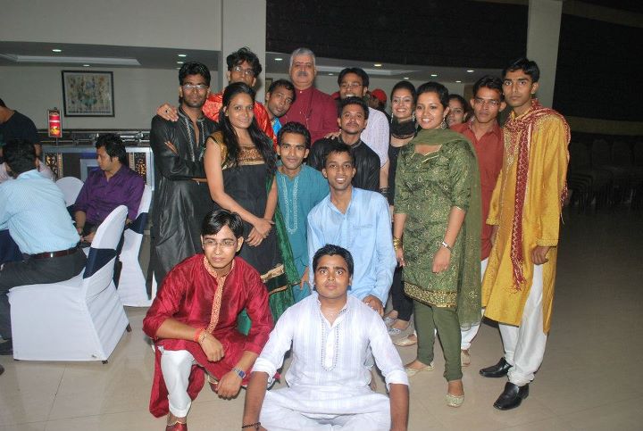 Rajiv Bajaj with IITTM students at the freshers party.